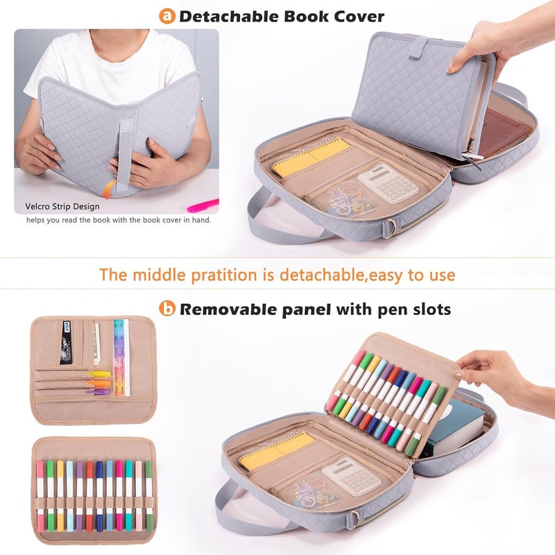 IMAGINING Large Bible Case with Quilted Cover – Bible Carrying Bag for Women with Shoulder Strap, Pockets & Gift Box | Bible Gift for Girls, Women, Bible Study - Image 3